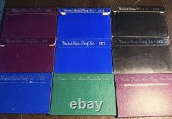 United States Mint Proof Set Collection 8 Official U. S. Mint Sets