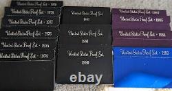 United States Proof Set Lot S 1974-1987 14 Sets Total Mint Condition