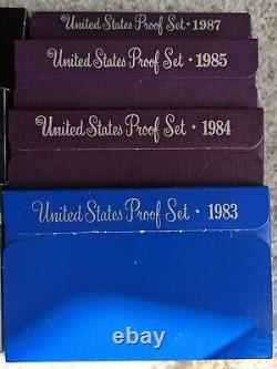 United States Proof Set Lot S 1974-1987 14 Sets Total Mint Condition