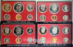 United States Proof Sets 1971-1992 LOT OF 22 UNC OGP COA Eisenhower, SBA