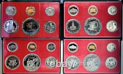 United States Proof Sets 1971-1992 LOT OF 22 UNC OGP COA Eisenhower, SBA