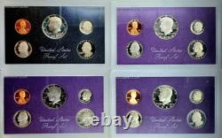 United States Proof Sets 1971-1992 LOT OF 22 UNC OGP COA Eisenhower, SBA