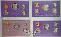 United States Proof Sets 1971-1992 LOT OF 22 UNC OGP COA Eisenhower, SBA