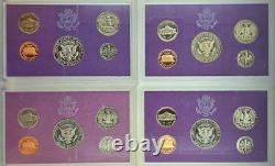 United States Proof Sets 1971-1992 LOT OF 22 UNC OGP COA Eisenhower, SBA