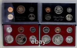 United States Proof Sets 1971-1992 LOT OF 22 UNC OGP COA VF+ Eisenhower, SBA