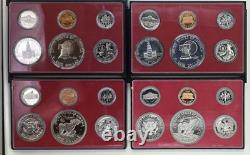 United States Proof Sets 1971-1992 LOT OF 22 UNC OGP COA VF+ Eisenhower, SBA