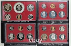 United States Proof Sets 1971-1992 LOT OF 22 UNC OGP COA VF+ Eisenhower, SBA
