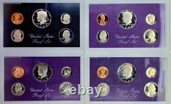 United States Proof Sets 1971-1992 LOT OF 22 UNC OGP COA VF+ Eisenhower, SBA