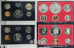 United States Proof Sets 1971-1993, 1999-2006, 2009 LOT OF 32 UNC OGP VF