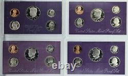 United States Proof Sets 1971-1993, 1999-2006, 2009 LOT OF 32 UNC OGP VF