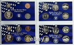 United States Proof Sets 1971-1993, 1999-2006, 2009 LOT OF 32 UNC OGP VF
