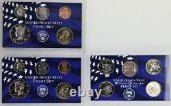 United States Proof Sets 1971-1993, 1999-2006, 2009 LOT OF 32 UNC OGP VF