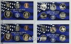 United States Proof Sets 1971-1993, 1999-2006, 2009 LOT OF 32 UNC OGP VF