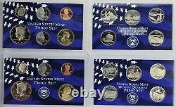 United States Proof Sets 1971-1993, 1999-2006, 2009 LOT OF 32 UNC OGP VF