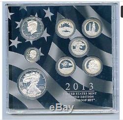 Unopened Box of 5 2013 Limited Edition Silver Proof Sets