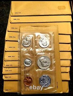 Us mint silver proof coin set lot 1956 to 1964 OGP SILVER