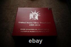 Us mint silver proof set lot 1999-2016