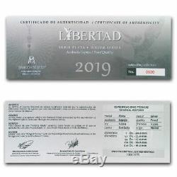 WEEKEND SPECIAL 2019 5 Coin Mexican LIBERTAD Proof Set COA Wood Box PURE SILVER
