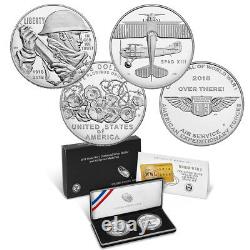 World War I Centennial 2018 Silver Dollar and Air Service Medal Set