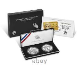 World War I Centennial 2018 Silver Dollar and Air Service Medal Set